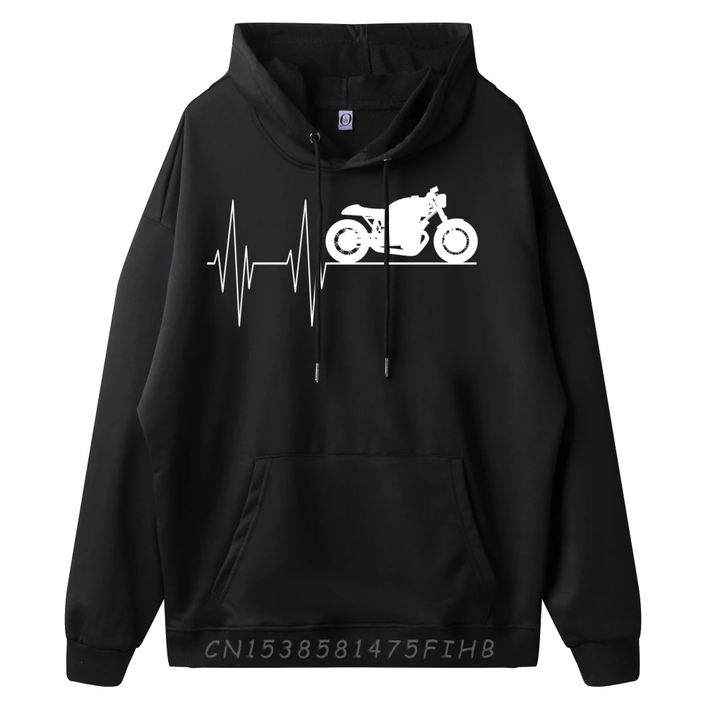 Motorcycle Heartbeat Men Gents Tuning Garage Graphic Sweatshirts Men Mans Vintage Easter Day Pullover