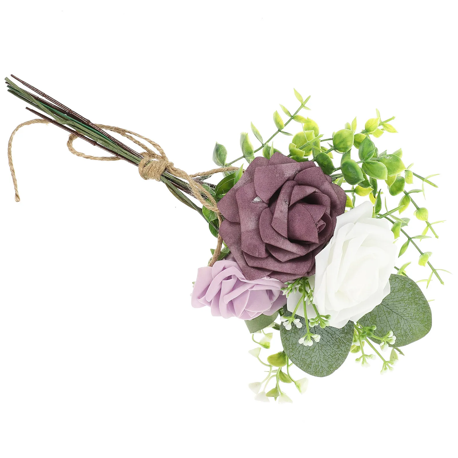 

Artificial Rose Bouquet Lifelike Wedding Bridal Flower Arrangement for Bride Table Centerpiece Home Decor Party