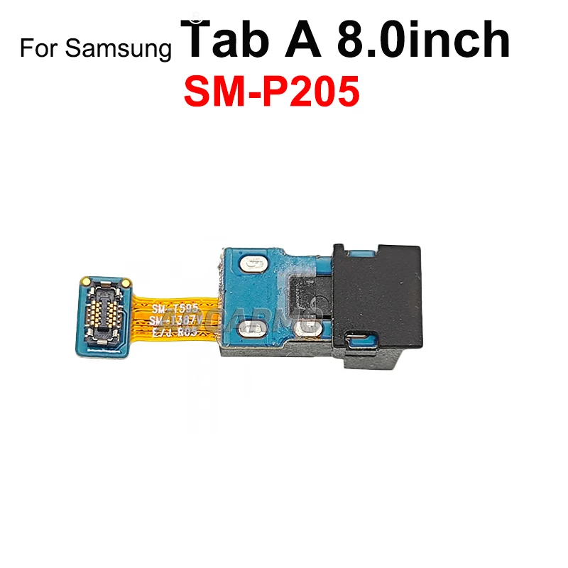 Aocarmo For Samsung Galaxy Tab A 8.0 inch SM- P205 Headphone Jack Earphone Port Flex Cable Repair Parts