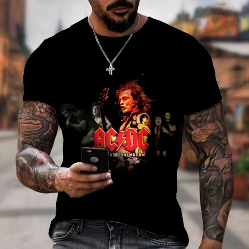 

Trendy Rock Music 3D Printed T-shirt 2025 Summer Personalized Fashion Hip-hop Short-sleeved Casual and Comfortable T-shirt