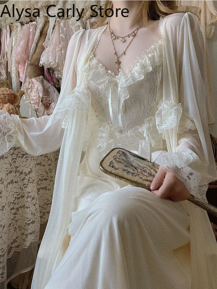 Franse Zoete Vintage Fee Jurk Vrouwen 2022 Herfst Kant Sexy Casual Koreaanse Jurk Vrouwelijke Hof Chiffon Elegante Lange Band Jurken