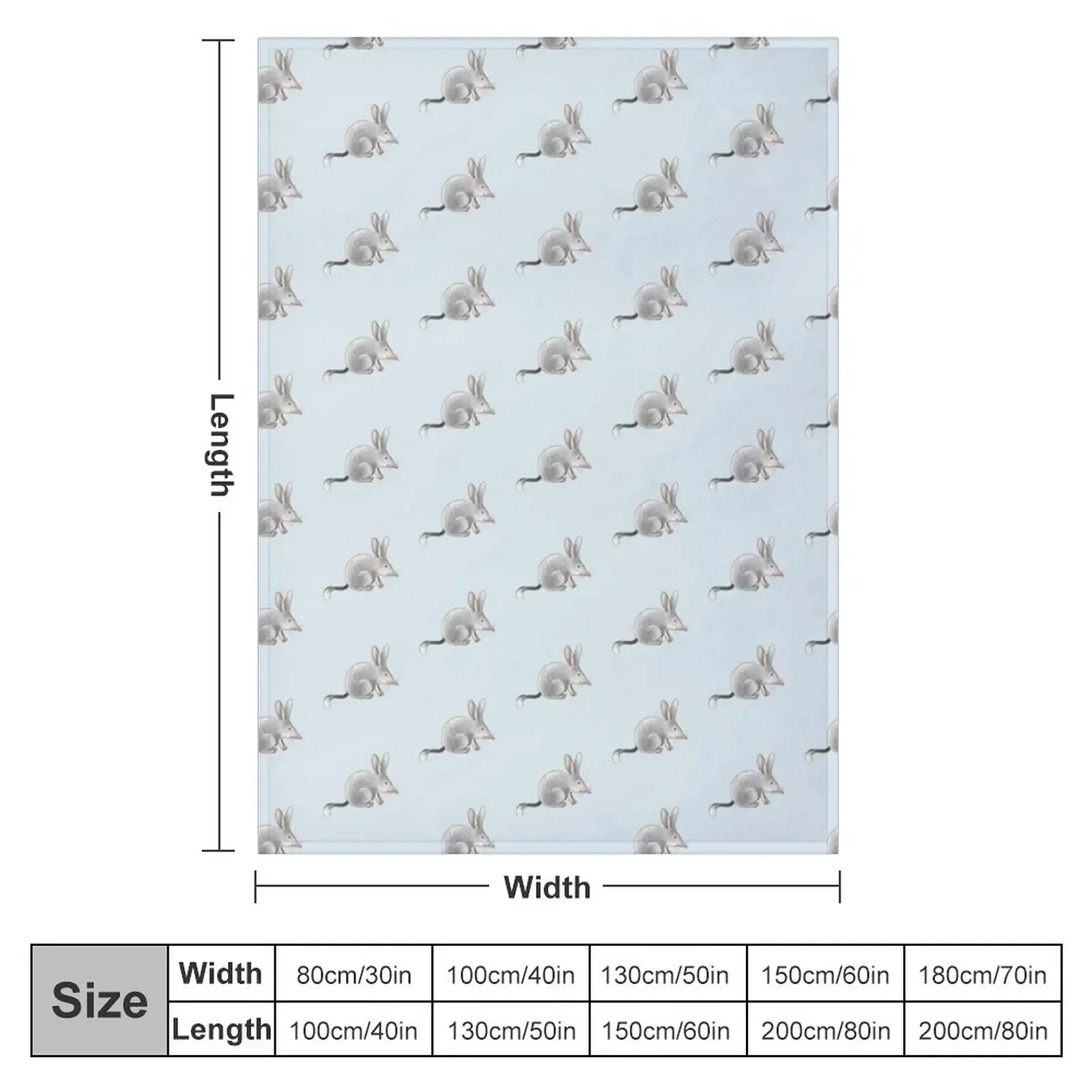 New Aussie Animals: Bilby Throw Blanket Decoratives Summer Beddings Cute Bed Blankets