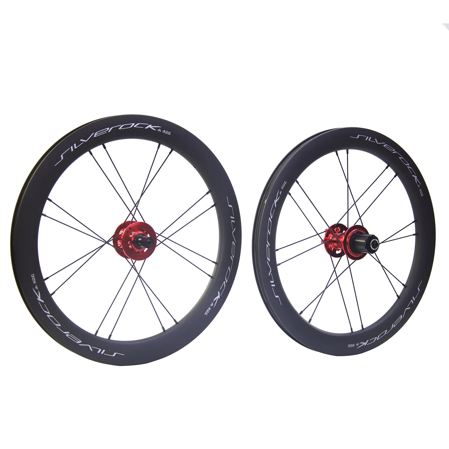 SILVEROCK-SR40C Carbon Wheels Disc Brake, Fit for BIRDY Foilding Bike, Hight Rim Wheelset, 20 Inch, 406, 1 1/8, 100mm, 135mm