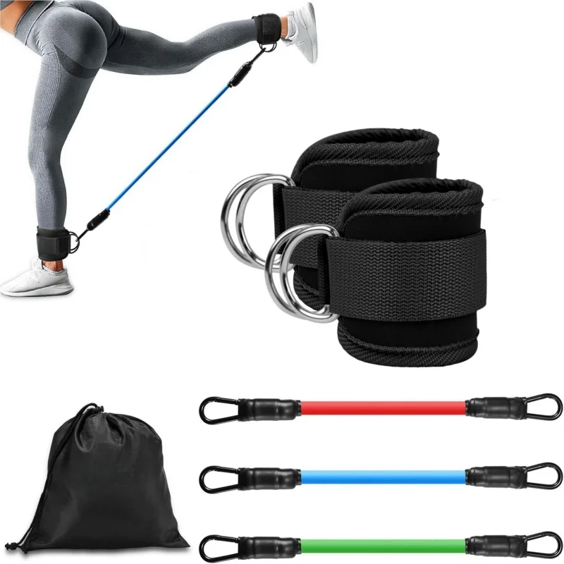 

Эспандеры для ног с манжетами на щиколотке, фитнес-тренировка бедер, тянущая веревка, эластичная лента для упражнений, подтяжка ягодиц, тренировка