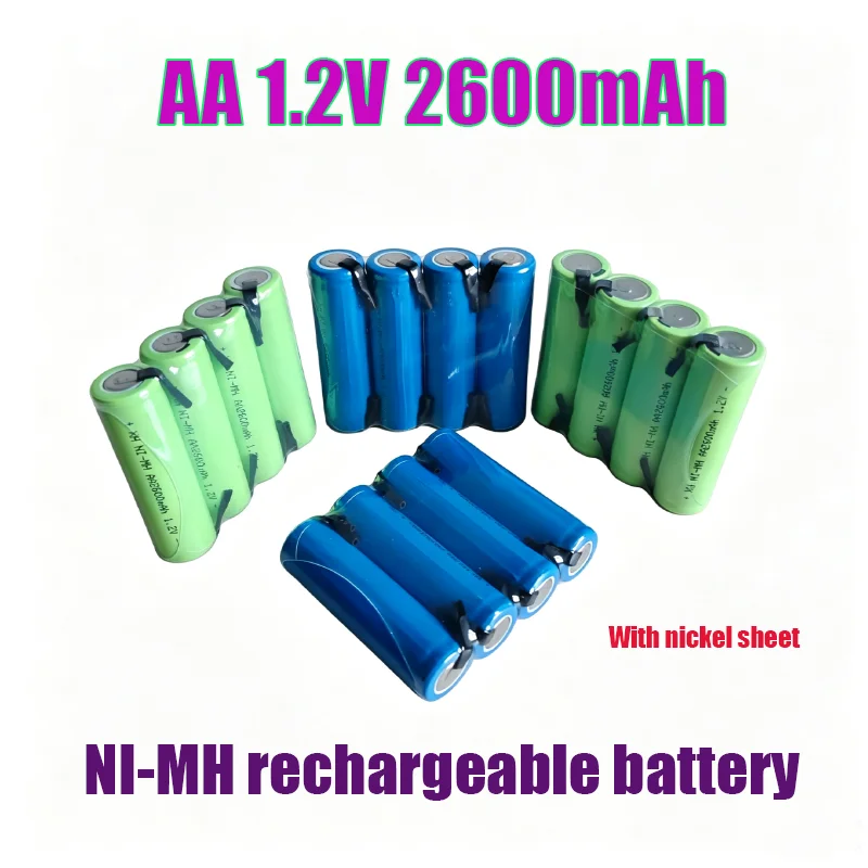 AA 1.2V Ni-MH Rechargeable Battery – Original Nickel Chip, for DIY Electric Shaver, Toothbrush & Toy