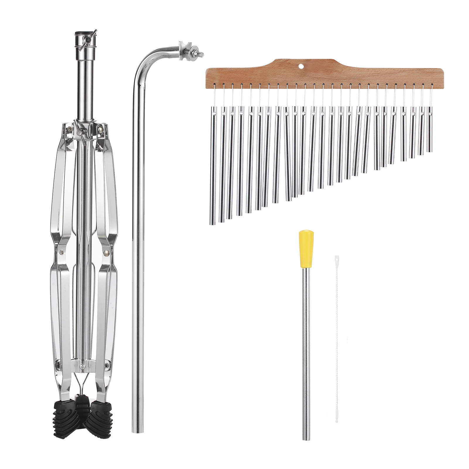 Carillón De Viento De 36 Barras De Aluminio KOMFOTTEU, Con Trípode Ajustable 83-116 Cm, Incluye Baqueta Y Bolsa De Transporte, Sonido Cristalino