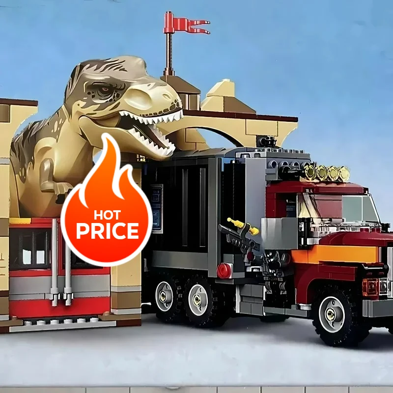 

2025 New Dinosaur World Park Atrociraptor Velociraptor T. rex Building Block Compatible MOC Assemble Brick DIY Toy Gift Kid