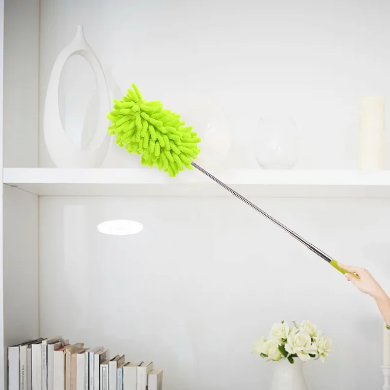 1 Pcs Microfiber Hand Duster Car Cleaning Brush Telescoping Pole Sofa Extendable