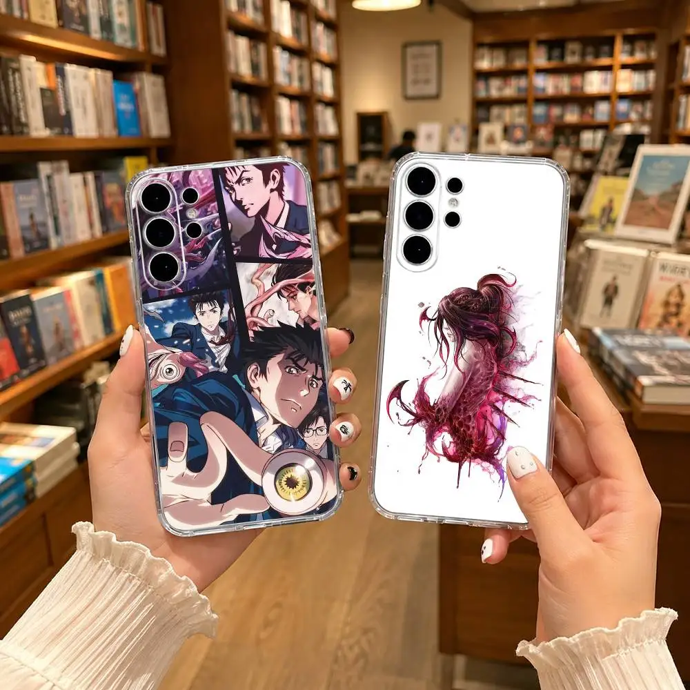 Anime P-Parasyte The M-Maxim  Clear Hard Phone Case For Samsung S25,24,23,22,21,10,9,Ultra,Plus,Lite Transparent Cover
