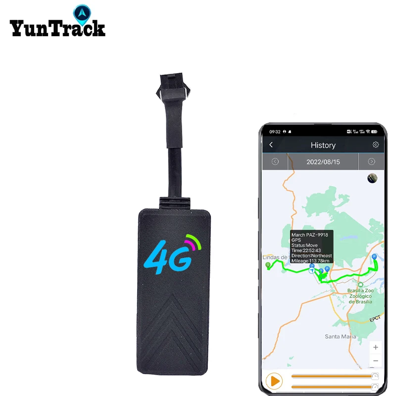 4G GPS Tracker Car Moto Bike Engine Relay Cut Oil Tracking ACC Towed Away Call SMS SOS Voice Monitor Alarm Location System APP