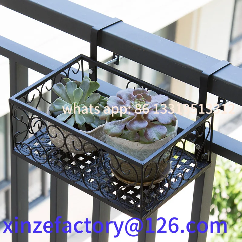

Customizable Balcony Railing Flowerpot Hanging Rack Guardrail Flower Stand Planting