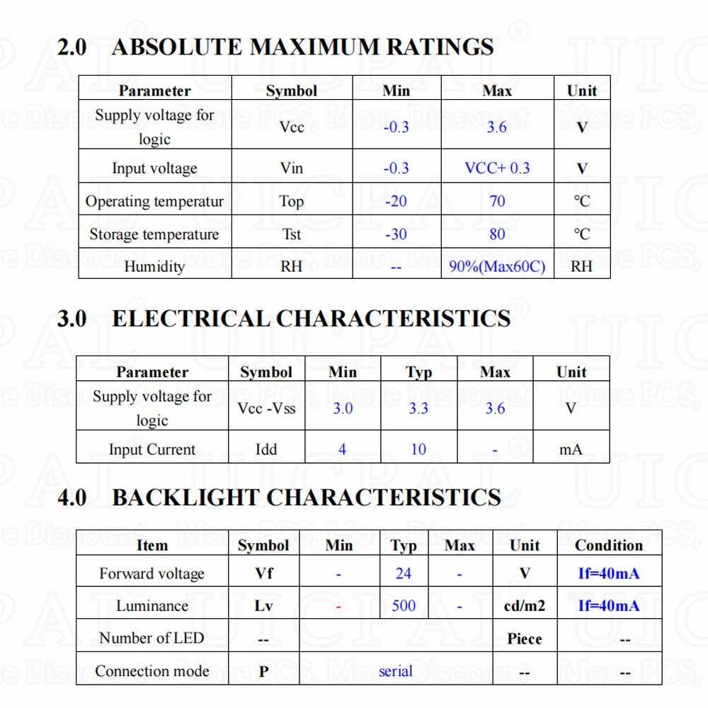 Módulo de tela LCD TFT de 4,3 polegadas IPS TN NV3047 Plug-in 40PIN Interface RGB de 24 bits 3.3V 500 1000 Luminância 480*272 HD