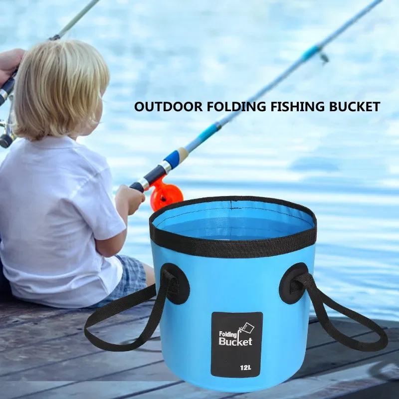 12L/20L Schüssel Waschbecken Waschen Tasche Auto Waschen Eimer Tragbare Outdoor Reise Faltbare Wasser Multifunktions Falten Tragbare Eimer wasser – Detail 1