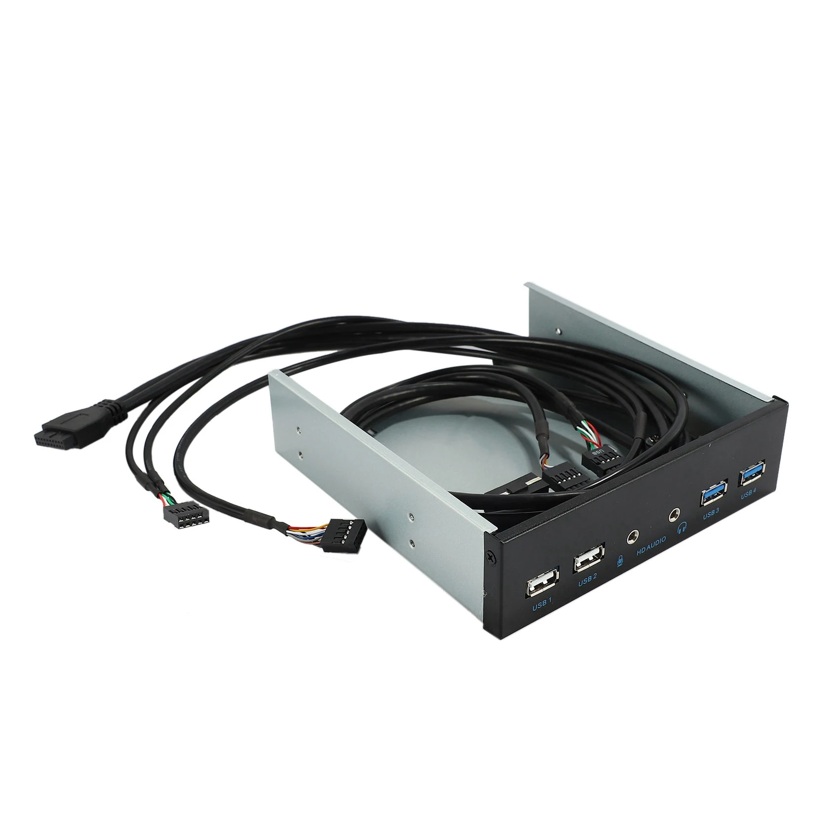 2Pcs 5.25 Inch Desktop Pc Case Internal Front Panel USB Hub 2 Ports USB 3.0 And 2 Ports USB 2.0