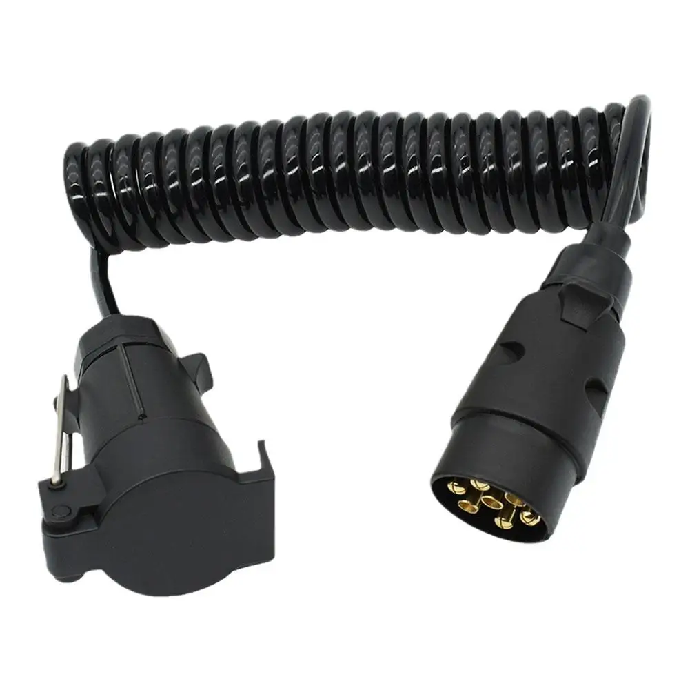 

7Pin Trailer Trailer Trailer Spring Wire Plug Line Trailer Power Extension Line PU Catapult Extension Line Car Accessorie
