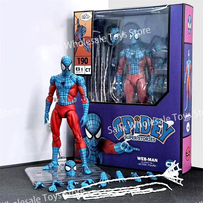 New In Stock Ct Toys Mafex 190 Spiderman Costume Anime Figure Spider-Man Action Figure Figurine For Kids Gifts Toys Customized