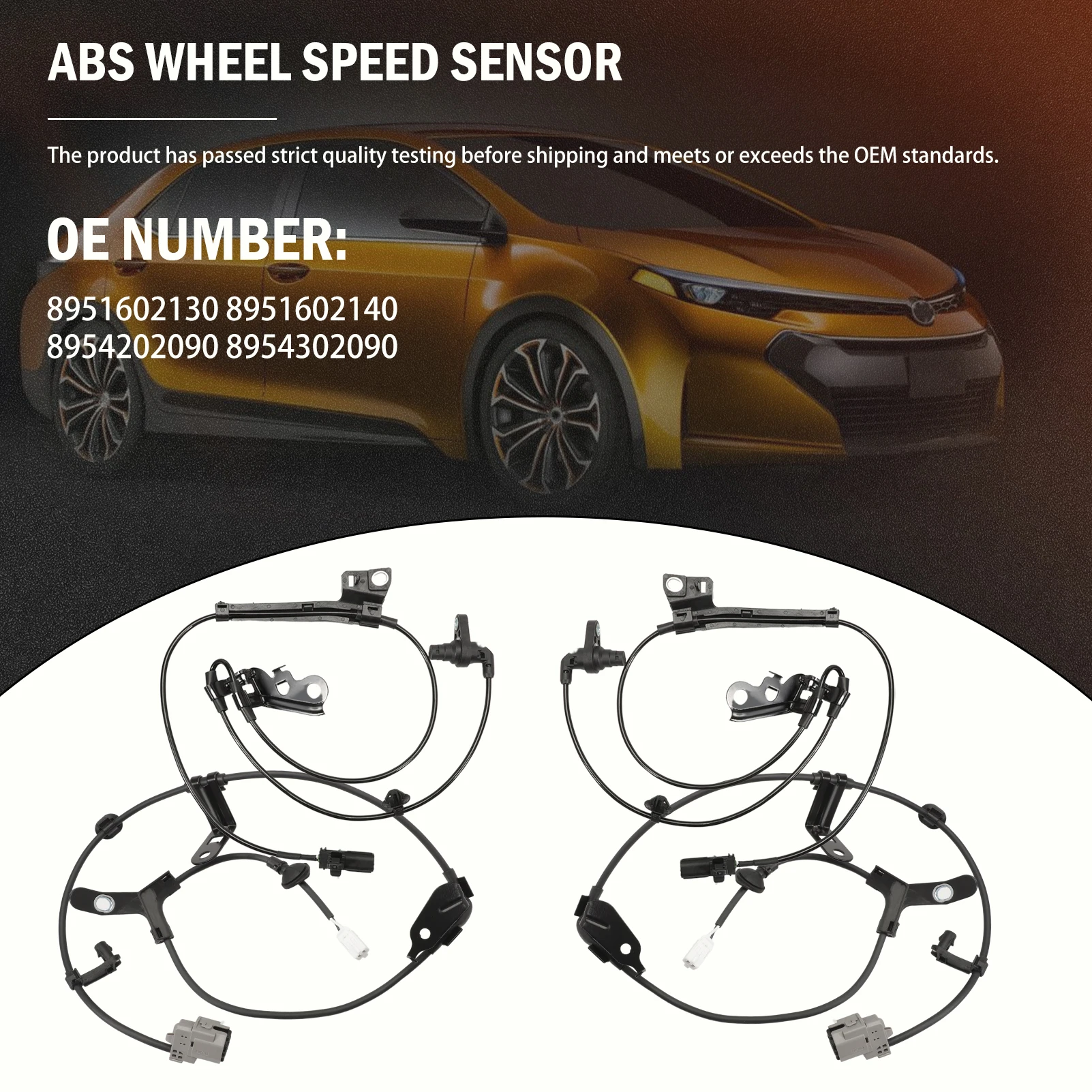 

Черный датчик скорости колеса ABS 8951602130 для Toyota Corolla 2009-2019 8951602140