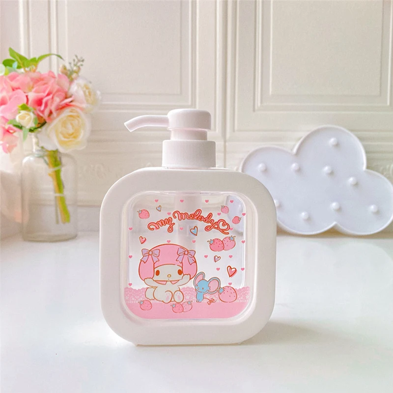 Hello Kitty Sanrio Kawaii Anime Kuromi My Melody Separate Bottling Girl Heart Cartoon Cute Press Bottle Lotion Bottle Kid Gift