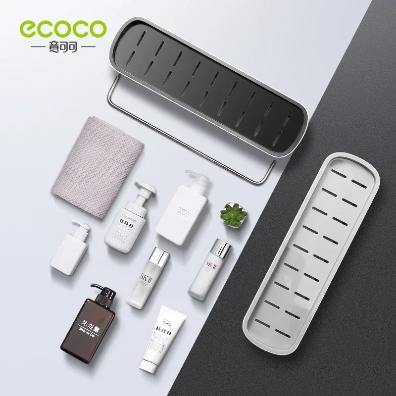 ECOCO Bathroom Shelf Shower Storage Organizer Caddy Organizer Wall Mount Shampoo Rack No Drilling Kitchen Storage