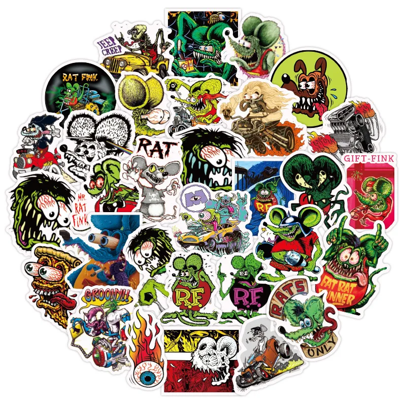 10/30/50 sztuk fajne Horror potwór Graffiti naklejki pcv wodoodporne DIY telefon motocyklowy Laptop deskorolka rower Cartoon naklejka zabawki