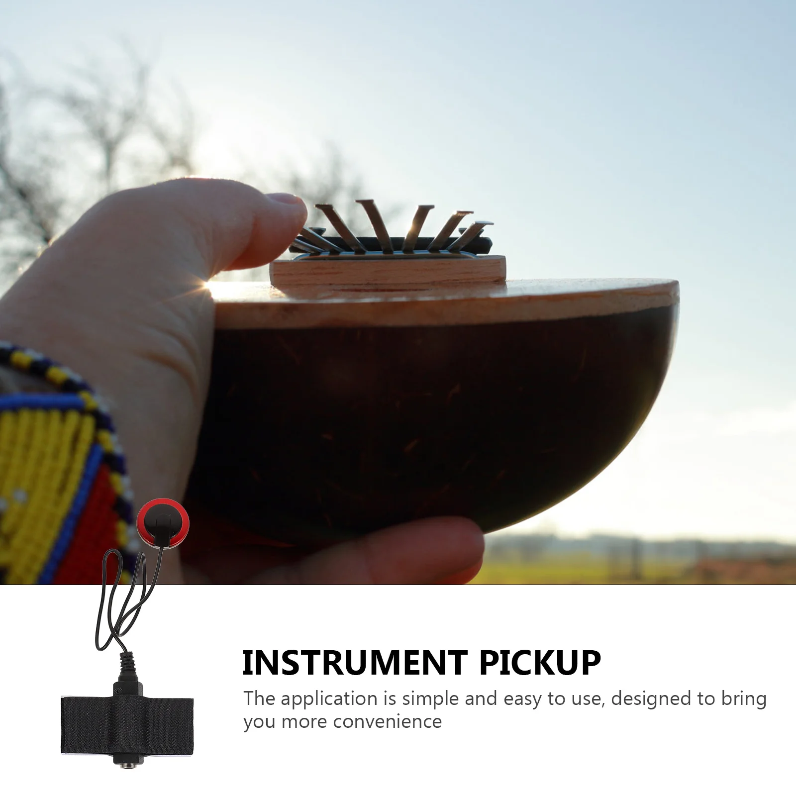 

1 set Universal Thumb Piano Pickup Metal Abs Noise Reduction Practical Instrument Transducer Piezo Microphone Accessory