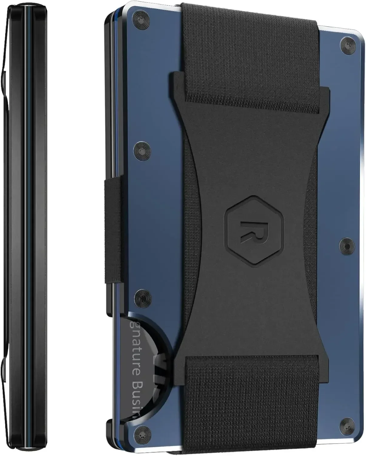 

Тонкий минималистичный кошелек для переднего кармана с RFID-защитой и ремешком для денег для мужчин