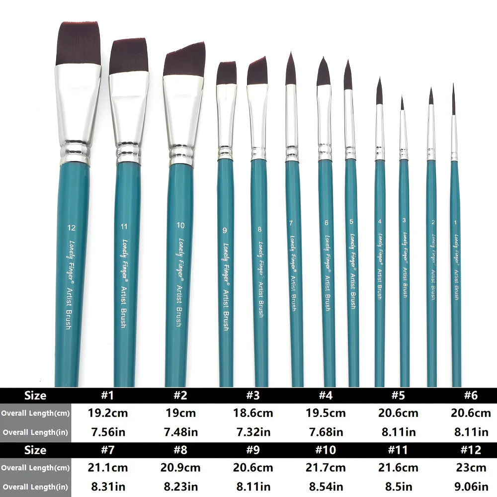 12/24pcs Professional Face Painting Brush Set with Premium Nylon Bristles for Stage Makeup Petal Dome Tips, Embossing & Linework