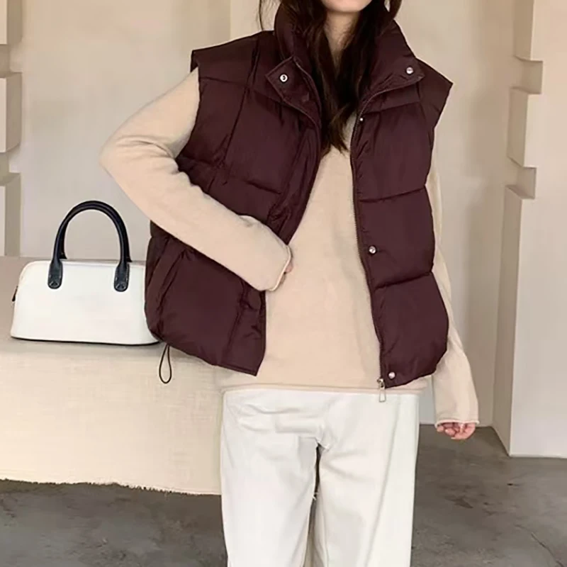 Veste ample en coton pour femme, nouvelle édition coréenne, couleur unie, sans décoration, automne/hiver 2025