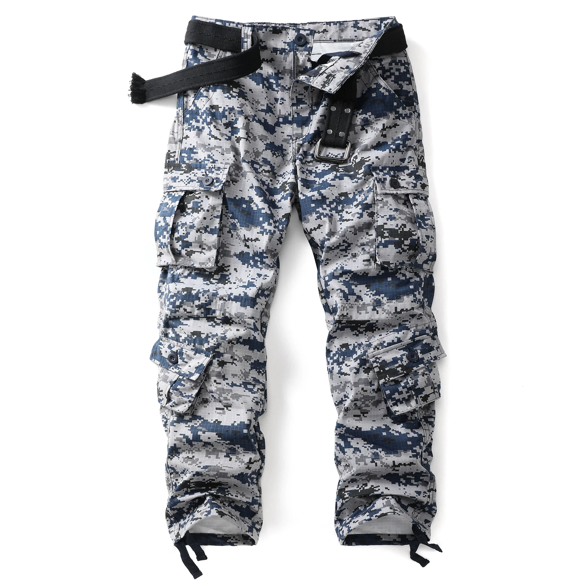 AKARMY Men's Hiking Pants  Climbing Casual Cargo Pants Military Army Camo Pants Combat Work Pants 8 Pockets(No Belt)