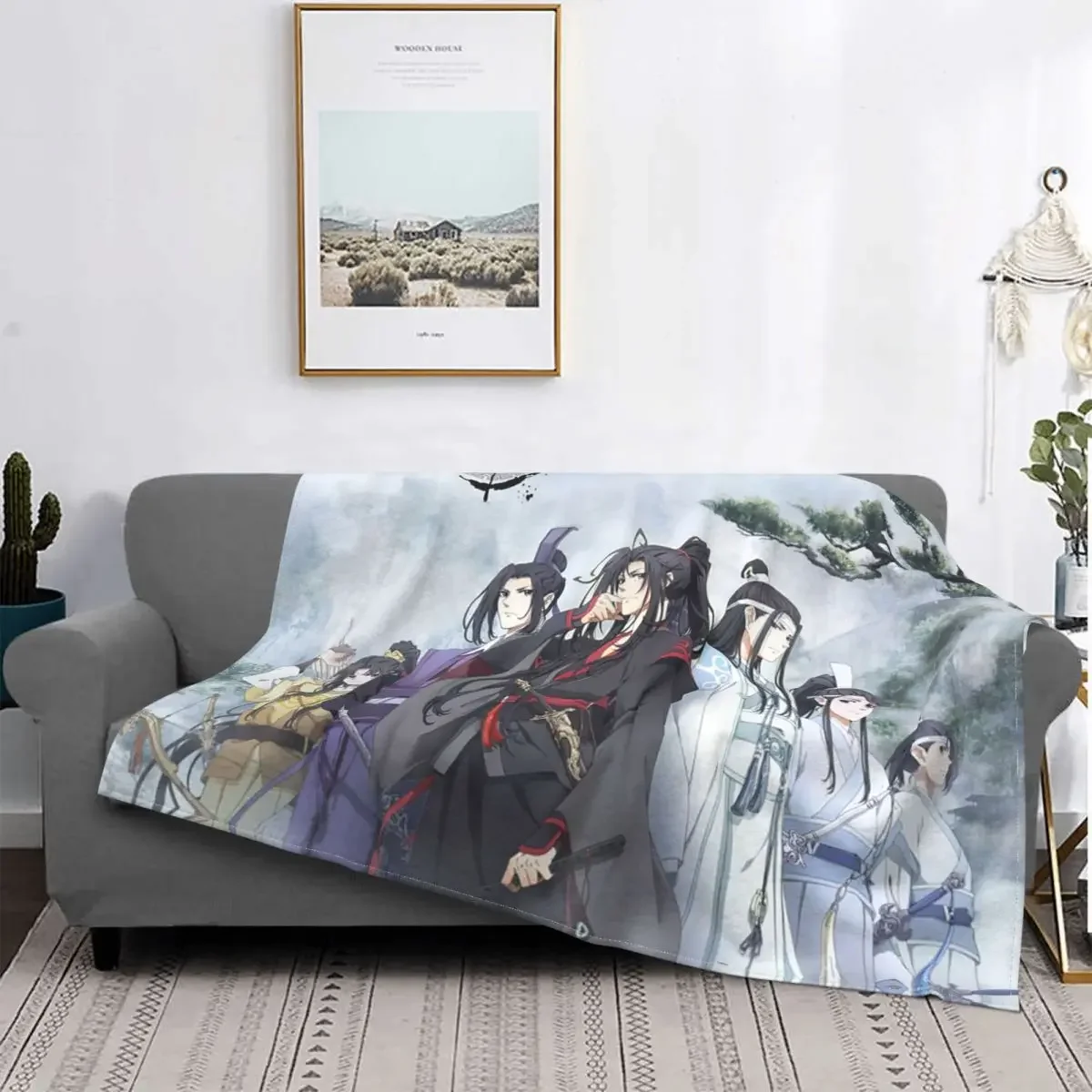 Anime Grandmaster Of Demonic Cultivation Blanket the Untamed Bromance Fuzzy Funny Soft Throw Blankets for Bedding Lounge