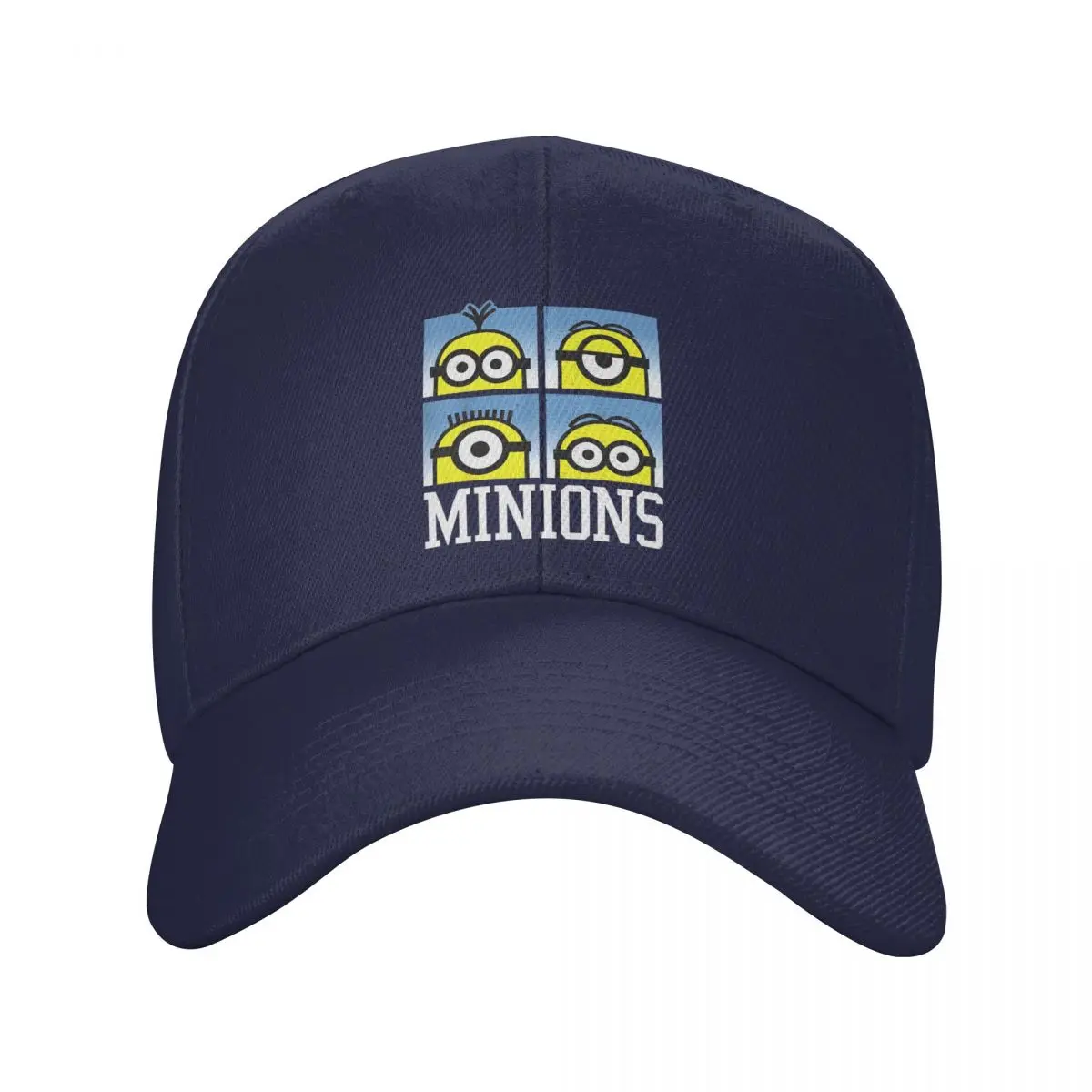 Despicable Me Minions Minions Bust Portrait Grid Logo Baseball Caps Men Sun Hats Dad Hat Breathable Polyester Sun Cap Summer Hat