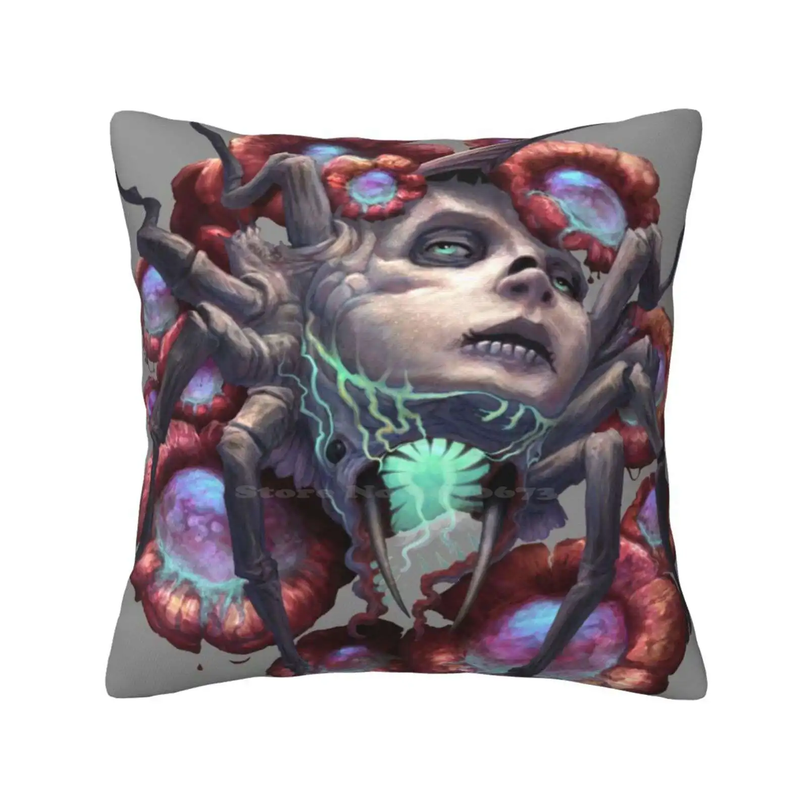 

Mimic Bug Home Sofa Car Cushion Cover Pillowcase Mimic Insect Beetle Danger Beauty Woman Powerful Strange Odd Alien Fantasy