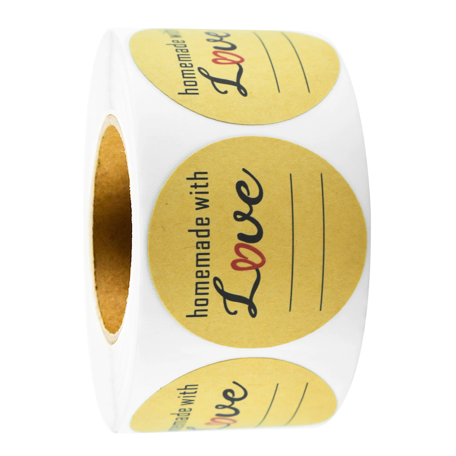 250Pcs 3.8Cm/1.5In Kraft Paper Stickers for Handwritten Labels, Decorative Labels for Packaging Boxes, Small Business Product Packaging Stickers, Gift Box Decorative Packaging Labels, Party Gift Decoration Stickers, Envelope Sealing Decoration Stickers