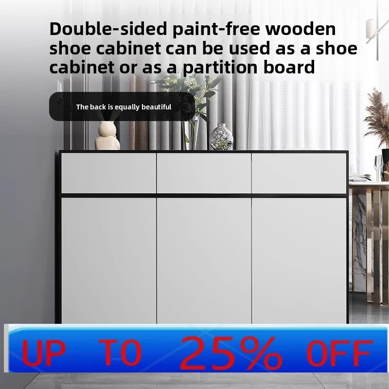 

LH entrance cabinet integrated partition living room door entry solid wood shoe cabinet