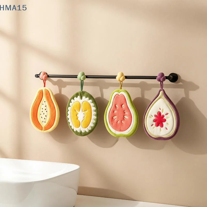 【YA】Absorbent Hanging Hand Towels Durable Water Absorption Kitchen Towels for Bathroom Toilet Sink Household Accessories