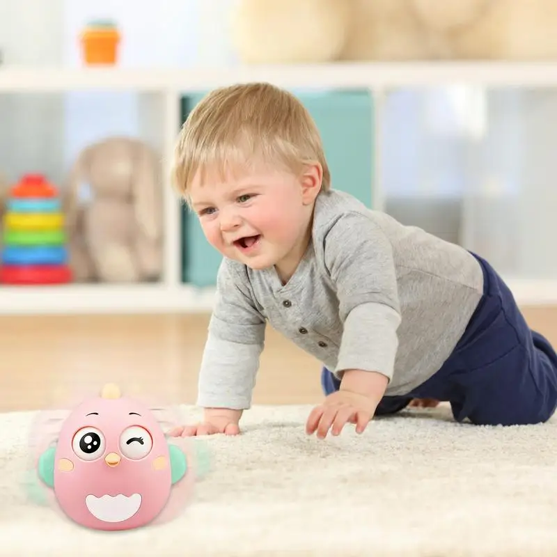 

Chew Rattles Toys Chew Teether Toy Cartoon Rattle With Bell Hand-Eye Coordination Exercise Toy Auto-Balancing For Young Children