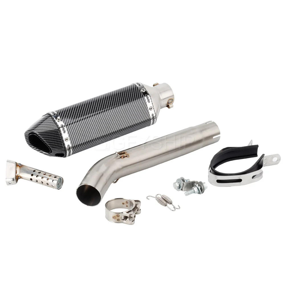 Voor Yamaha Yzf600r Thundercat 1995-2007 Fzr600r Genesis 1994-1996 Escape Slip-On Motorfiets Uitlaatdemper Met Mid Link Pipe