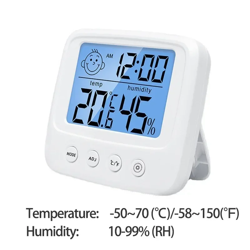 Electronic LCD Digital Temperature Humidity Meter Clock Indoor Wall Mounted Desktop Hygrometer Thermometer Health Monitoring