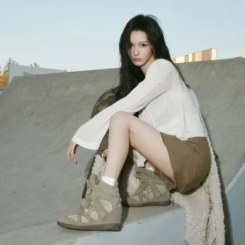 Luxury Woman Shoes Designer Brand Ankle Boots Fashion High-top Shoes for Women Outdoors Casual Shoes Trend Boot Zapatos De Mujer