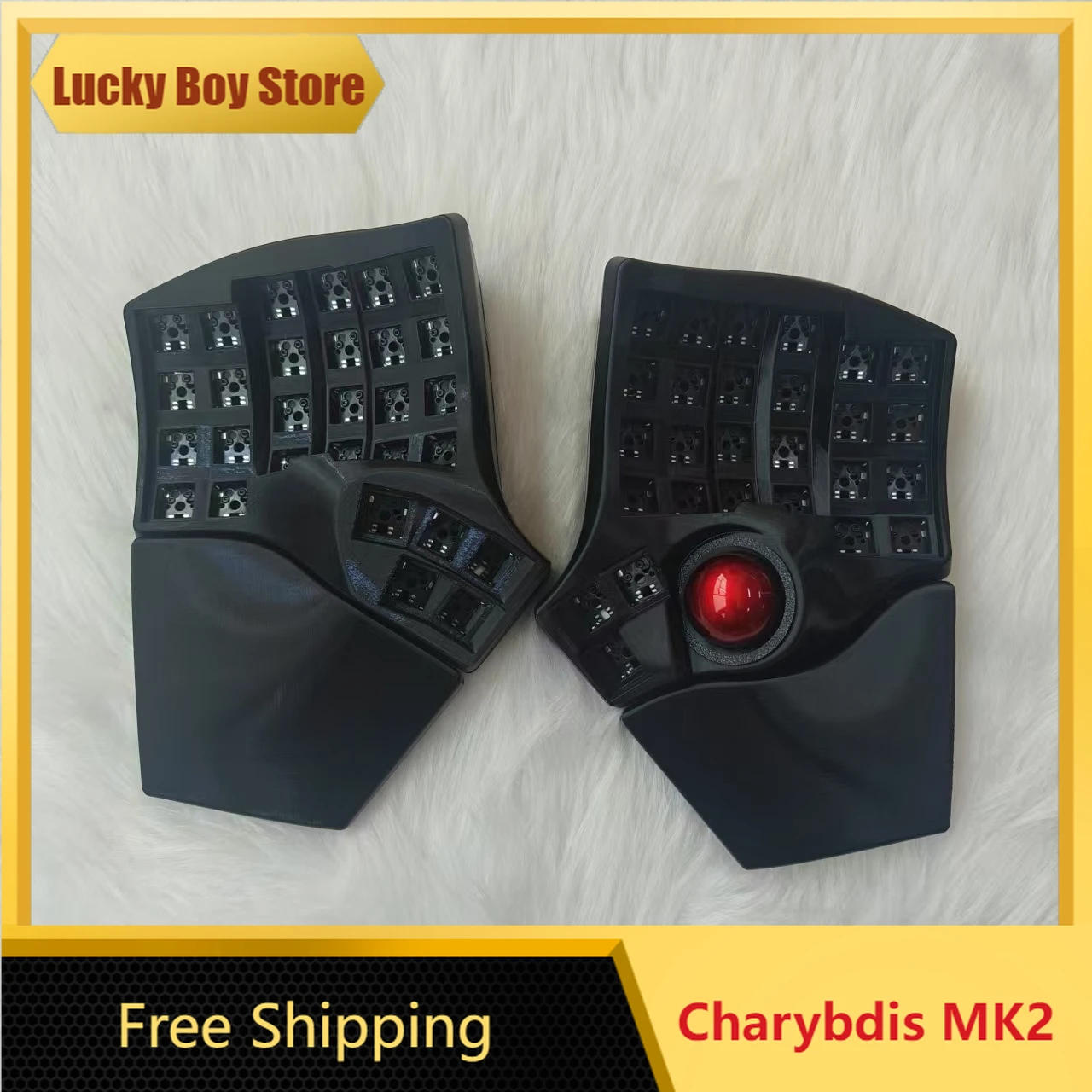 

Charybdis MK2 Wireless Split Mechanical Keyboard Kit with Palm Pad Custom Hotswap ZMK Bluetooth/Type-c 4X6 Trackball Keyboards