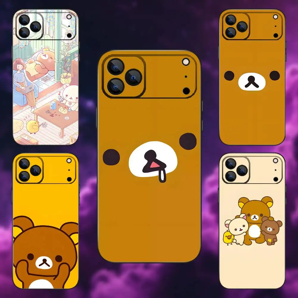 

Cartoon Cute Rilakkuma Phone Case For iPhone 17,16,15,14,13,12,11,Pro,Max,Plus,E,Air,Mini Protective TPU Cover