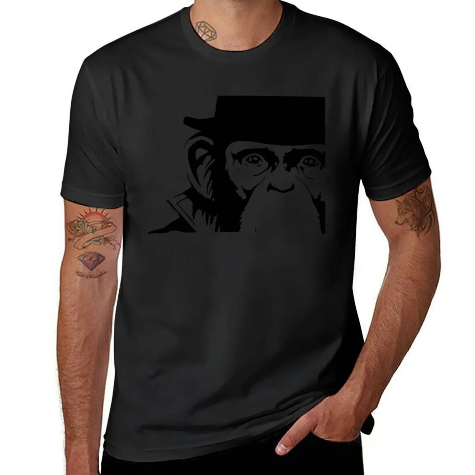 Lancelot Link Chimp Face T-Shirt Blouse tops mens clothes