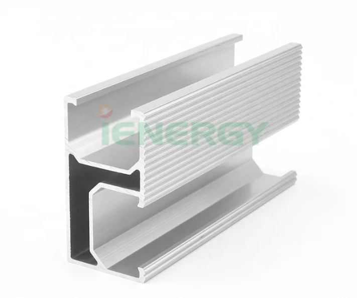 High Strength Aluminum Support Rail, anti-rust solar hardware parts, for solar panel fixing on metal and pitched roof commercial