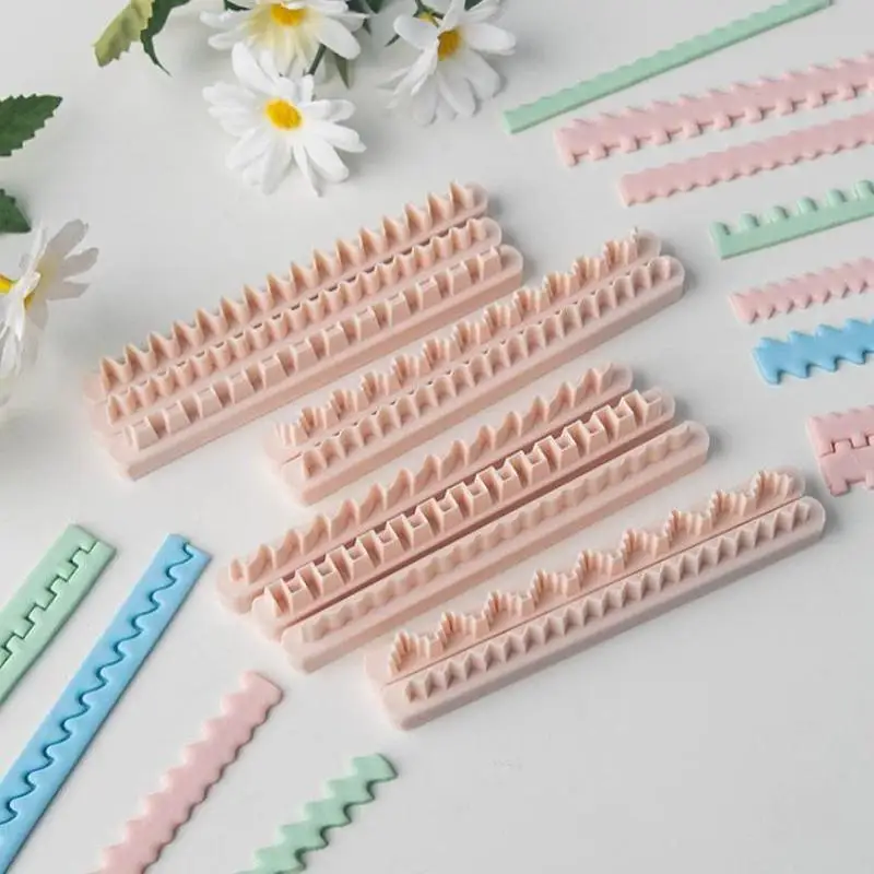 Geometric Polymer Clay Cutter Lace Edge Pressing Mold Beginner Handmade Jewelry Making DIY Craft Tool