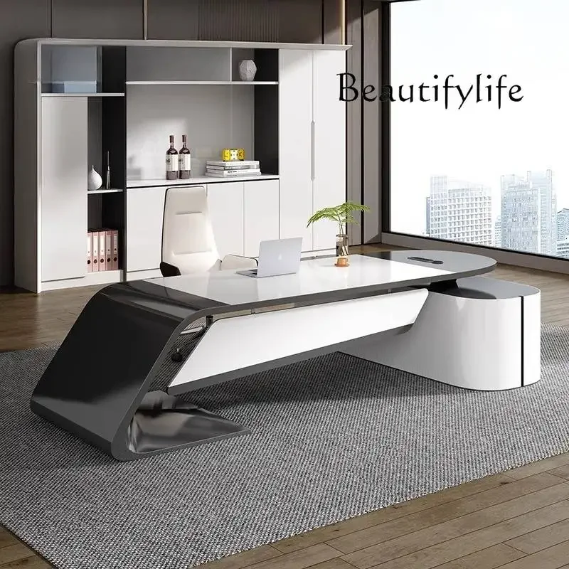 B3 X Wooden Executive Office Desk Storage Designer Luxury Modern Office Desks Standing White Drawers Escritorio Oficina Furnitur