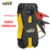 GKFLY 2000A Start Power Bank 18800mAh Jump Starter Car Booster External Battery 12V Starting Device for Petrol Diesel Powerbank