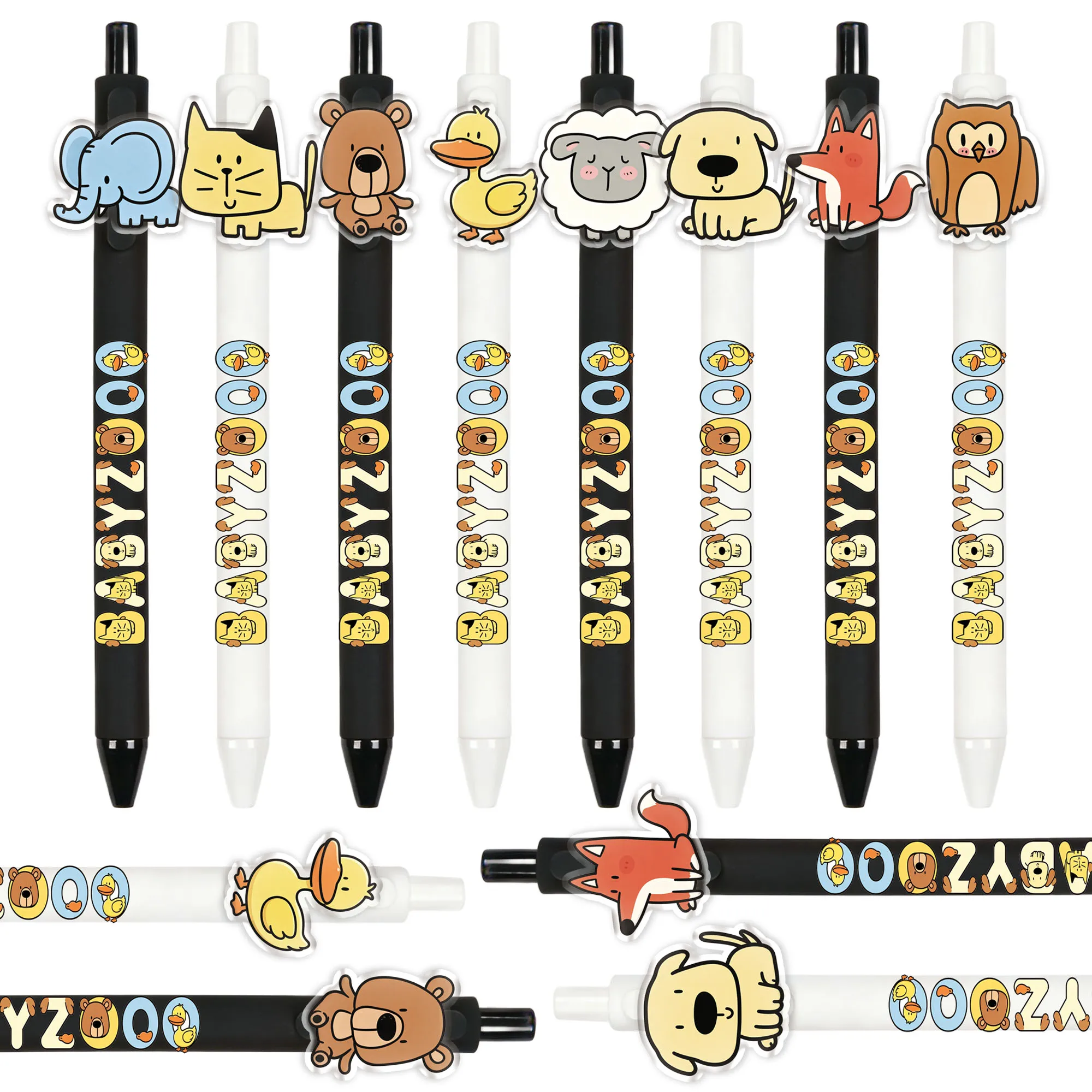 8/12 PCS Healing Series Animal Images Pencil Set (Pattern Random)