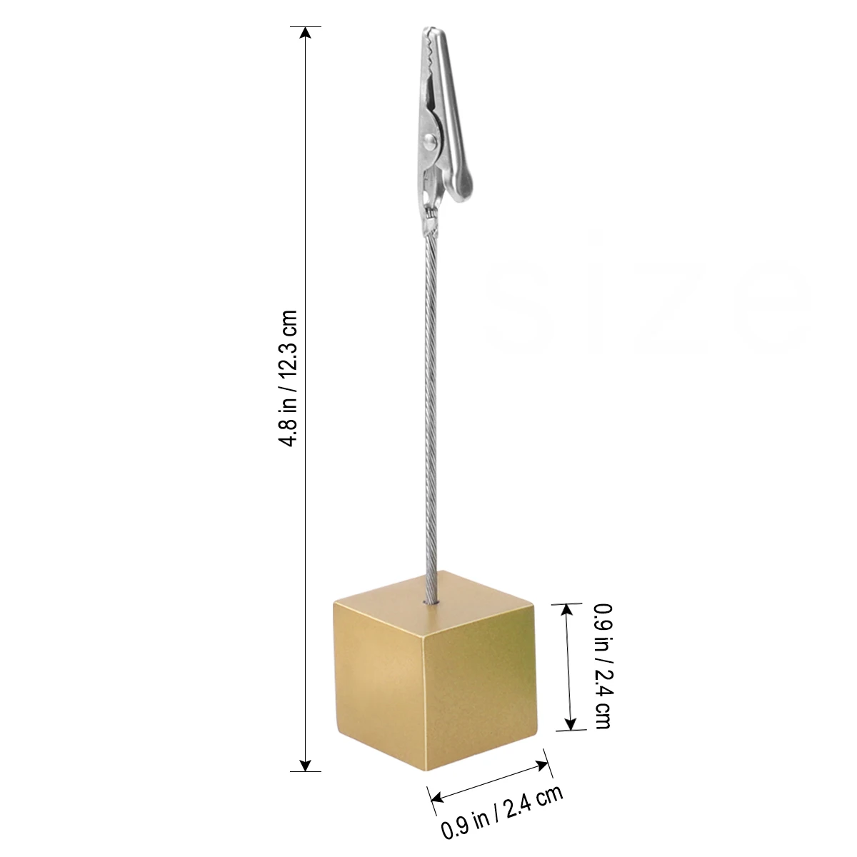 

Cube wire resin base Photo holder Memo clip Paper clip