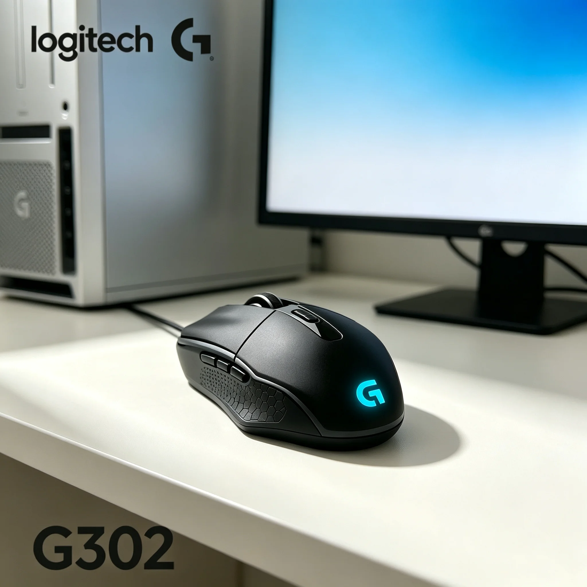 Logitech G302 Wired RGB Gaming Mouse 6‑Button Ergonomic USB Mice For PC Laptop Gamer