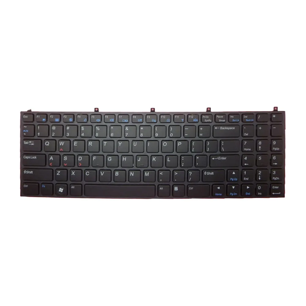 Laptop Backlit Keyboard For CLEVO P270WN MP-10P53US-J430 MP-08J43US-4302 6-80-X5100-010-1 English US Black Frame